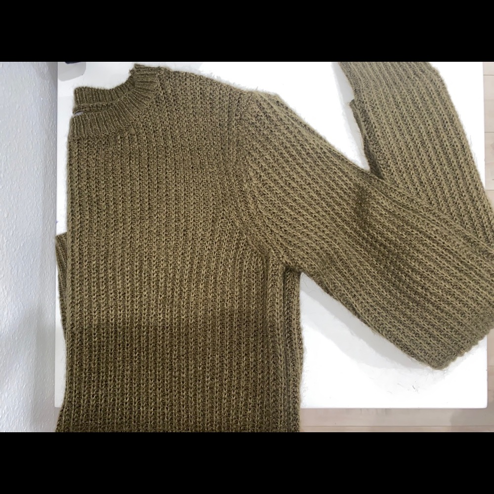 Love Culture Olive Green Knit Sweater